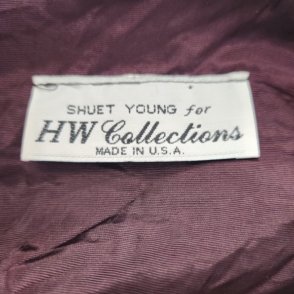 80s VINTAGE SHUET YOUNG For HW, Black Floral Velour Teddy Jacket, US Women's 6 - Picture 7 of 12